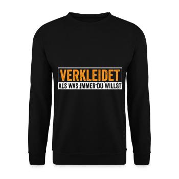 Karneval verkleidet Helau - Unisex Pullover - Schwarz - Vorne - Alina (178cm) & Michal (187cm)