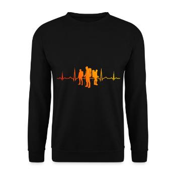 Bouldering Bouldering Climber Women's Climber - Unisex Sweatshirt - black - Front - Alina (178cm) & Michal (187cm)