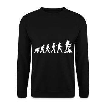 Evolution Hiking Hiking - Unisex Sweatshirt - black - Front - Alina (178cm) & Michal (187cm)