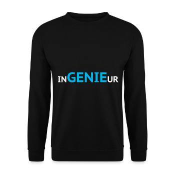 InGENIEur Ingenieur GENIE - Unisex Pullover - Schwarz - Vorne - Alina (178cm) & Michal (187cm)