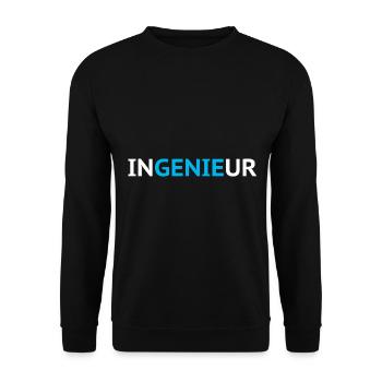Ingenieur - Unisex Pullover - Schwarz - Vorne - Alina (178cm) & Michal (187cm)