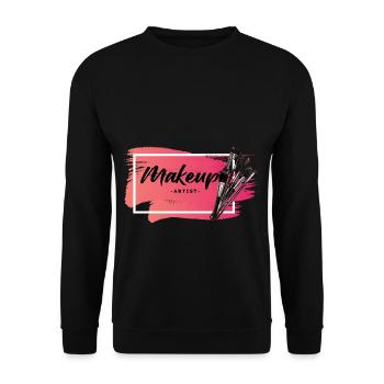 Make Up Artist Lipstick Cosmetologist Beauty - Unisex Sweatshirt - black - Front - Alina (178cm) & Michal (187cm)