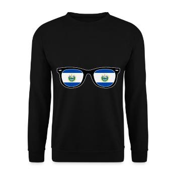 El Salvador flag - Unisex Sweatshirt - black - Front - Alina (178cm) & Michal (187cm)