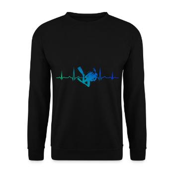Scuba Taucher Scuba Tauchen Diver Tauchen - Unisex Pullover - Schwarz - Vorne - Alina (178cm) & Michal (187cm)