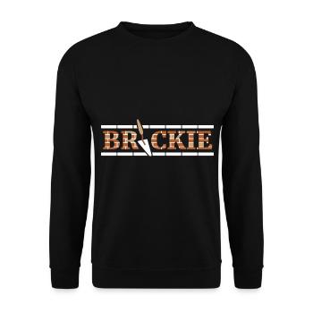 Brickie Construction Masonry Mason - Unisex Sweatshirt - black - Front - Alina (178cm) & Michal (187cm)