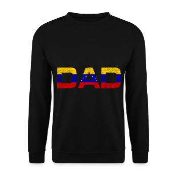 Venezuela Father - Unisex Sweatshirt - black - Front - Alina (178cm) & Michal (187cm)