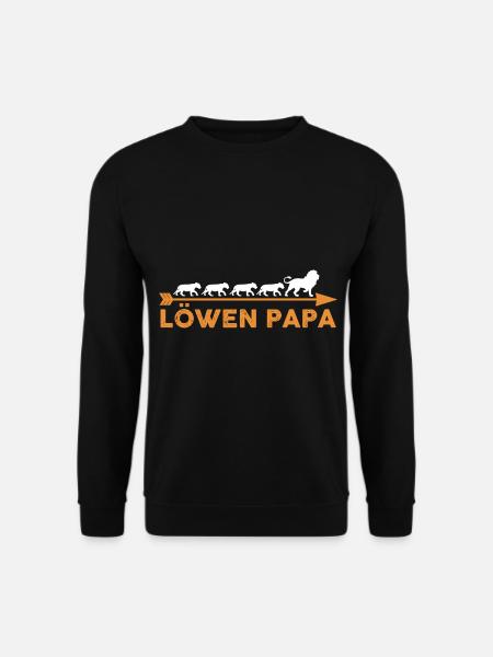 Vater Löwen Papa - Unisex Pullover - Schwarz