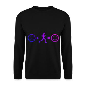 Joggen Fitness Cross Country Course Jogging - Sweat-shirt Unisexe - noir - Devant - Alina (178cm) & Michal (187cm)