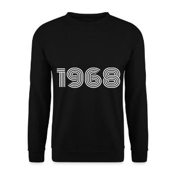 1968 - Unisex Pullover - Schwarz - Vorne - Alina (178cm) & Michal (187cm)
