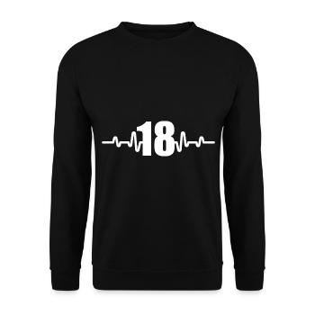 18 years - Unisex Sweatshirt - black - Front - Alina (178cm) & Michal (187cm)