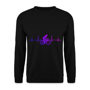 Cycling Cycling Mountain biking Cycling - Unisex Sweatshirt - black - Front - Alina (178cm) & Michal (187cm)