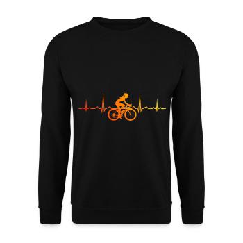 Femmes Cyclistes Homme Cyclisme Cyclisme - Sweat-shirt Unisexe - noir - Devant - Alina (178cm) & Michal (187cm)