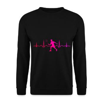 Badminton Badminton Player Squash Badminton Hommes - Sweat-shirt Unisexe - noir - Devant - Alina (178cm) & Michal (187cm)