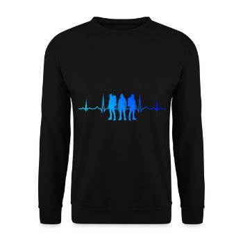 Climber Climbing Damen Bouldering Klettern - Unisex Pullover - Schwarz - Vorne - Alina (178cm) & Michal (187cm)