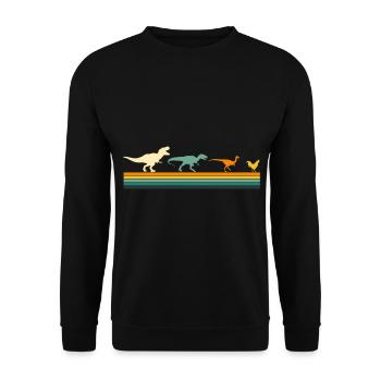 Dinosaurs Tyrannosaurus Rex T-Rex - Unisex Sweatshirt - black - Front - Alina (178cm) & Michal (187cm)