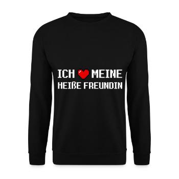 I love my hot girlfriend hot gamer girl - Unisex Sweatshirt - black - Front - Alina (178cm) & Michal (187cm)