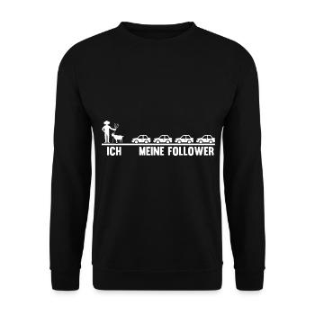Ziege Ziegenbauer Bauernhof Landwirt Bauer Ziegen - Unisex Pullover - Schwarz - Vorne - Alina (178cm) & Michal (187cm)