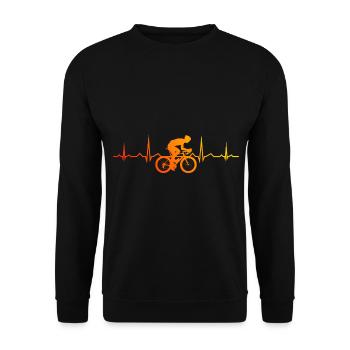 Road Cyclist Road Cycling Road Bike Road Bike - Unisex Sweatshirt - black - Front - Alina (178cm) & Michal (187cm)