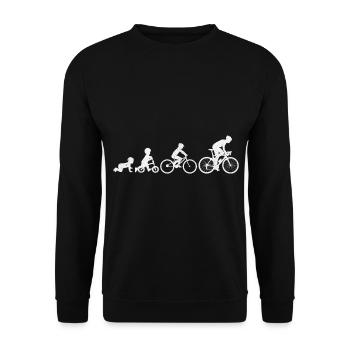 Cyclist Evolution Fahrradfahrer Fahrrad Biker - Unisex Pullover - Schwarz - Vorne - Alina (178cm) & Michal (187cm)