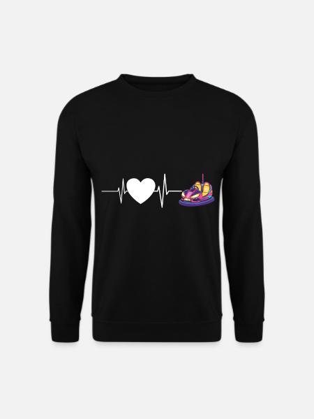 Autoscooter Kirmes Herzschlag - Unisex Pullover - Schwarz