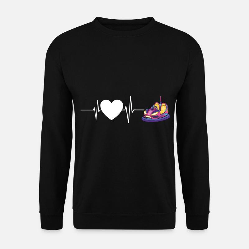 Autoscooter Kirmes Herzschlag - Unisex Pullover - Schwarz