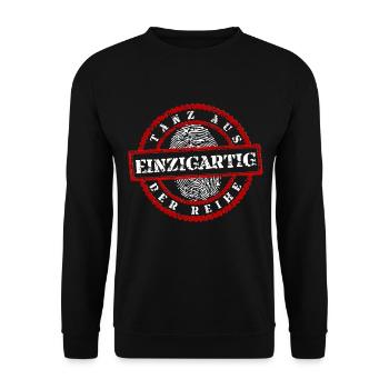 Einzigartig Tanz aus der Reihe - Unisex Pullover - Schwarz - Vorne - Alina (178cm) & Michal (187cm)