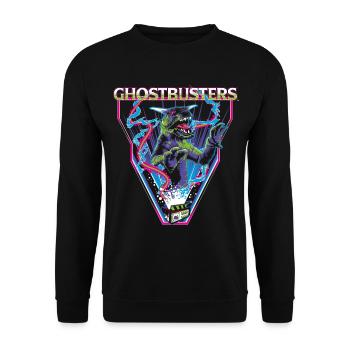 Ghostbusters Zuul Neon - Unisex Sweatshirt - black - Front - Alina (178cm) & Michal (187cm)