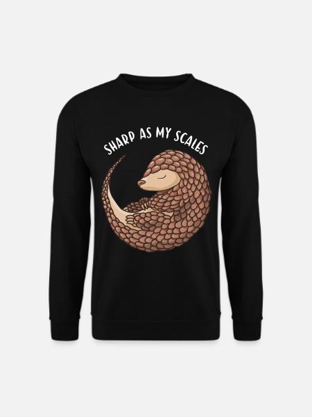 Sharp As My Scales Pangolin - Unisex Sweatshirt - black