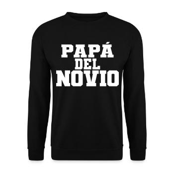 Papa del Novio Groom's Father Wedding Gift - Unisex Sweatshirt - black - Front - Alina (178cm) & Michal (187cm)