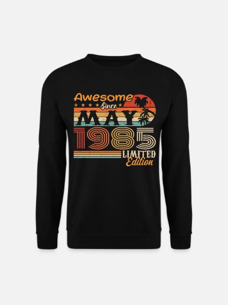 Mai 1985 - Jahrgang 1985 Jubiläum - Mai 1985 - Unisex Pullover - Schwarz