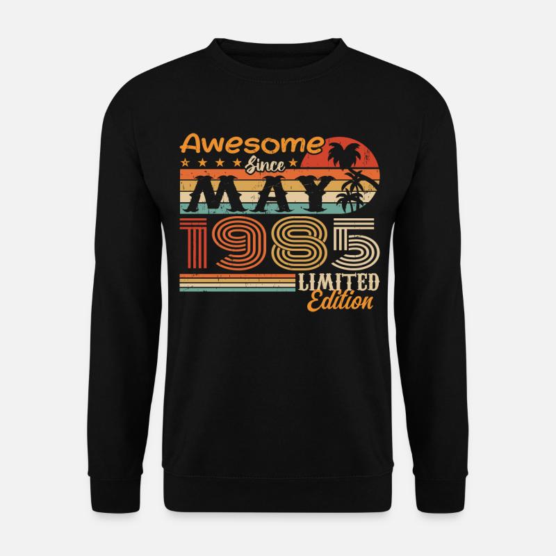 Mai 1985 - Jahrgang 1985 Jubiläum - Mai 1985 - Unisex Pullover - Schwarz