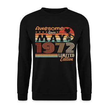 May 1972 - Year 1972 Jubilee - May 1972 - Unisex Sweatshirt - black - Front - Alina (178cm) & Michal (187cm)