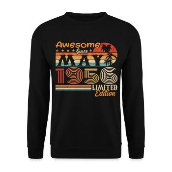 May 1956 - Vintage 1956 Jubilee - May 1956 - Unisex Sweatshirt - black - Front - Alina (178cm) & Michal (187cm)