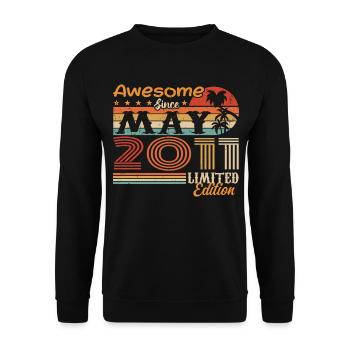 May 2011 - Vintage 2011 Anniversary - May 2011 - Unisex Sweatshirt - black - Front - Alina (178cm) & Michal (187cm)