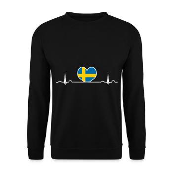 Schweden - Unisex Pullover - Schwarz - Vorne - Alina (178cm) & Michal (187cm)
