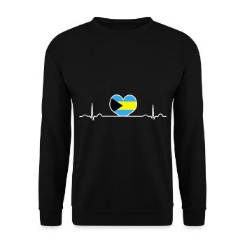 Bahamas - Unisex Sweatshirt - black - Front - Alina (178cm) & Michal (187cm)