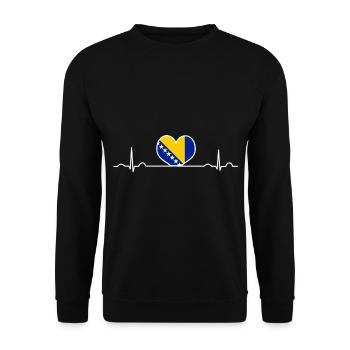 Bosnie-Herzégovine - Sweat-shirt Unisexe - noir - Devant - Alina (178cm) & Michal (187cm)