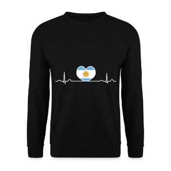 Argentina - Unisex Sweatshirt - black - Front - Alina (178cm) & Michal (187cm)