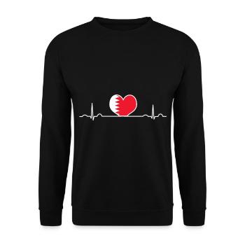Bahrain - Unisex Sweatshirt - black - Front - Alina (178cm) & Michal (187cm)