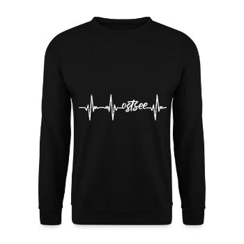 Ostsee Urlaub Strand - Unisex Pullover - Schwarz - Vorne - Alina (178cm) & Michal (187cm)
