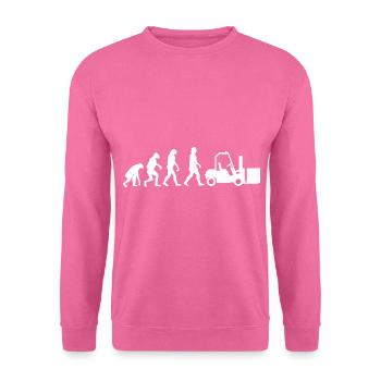 Forklift Driver Evolution Driver Warehouse Worker - Unisex Sweatshirt - pink - Front