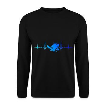 Scuba Diving Women's Scuba Diver Diving - Unisex Sweatshirt - black - Front - Alina (178cm) & Michal (187cm)