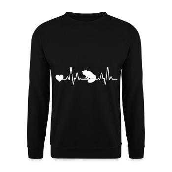 Red panda - Unisex Sweatshirt - black - Front - Alina (178cm) & Michal (187cm)
