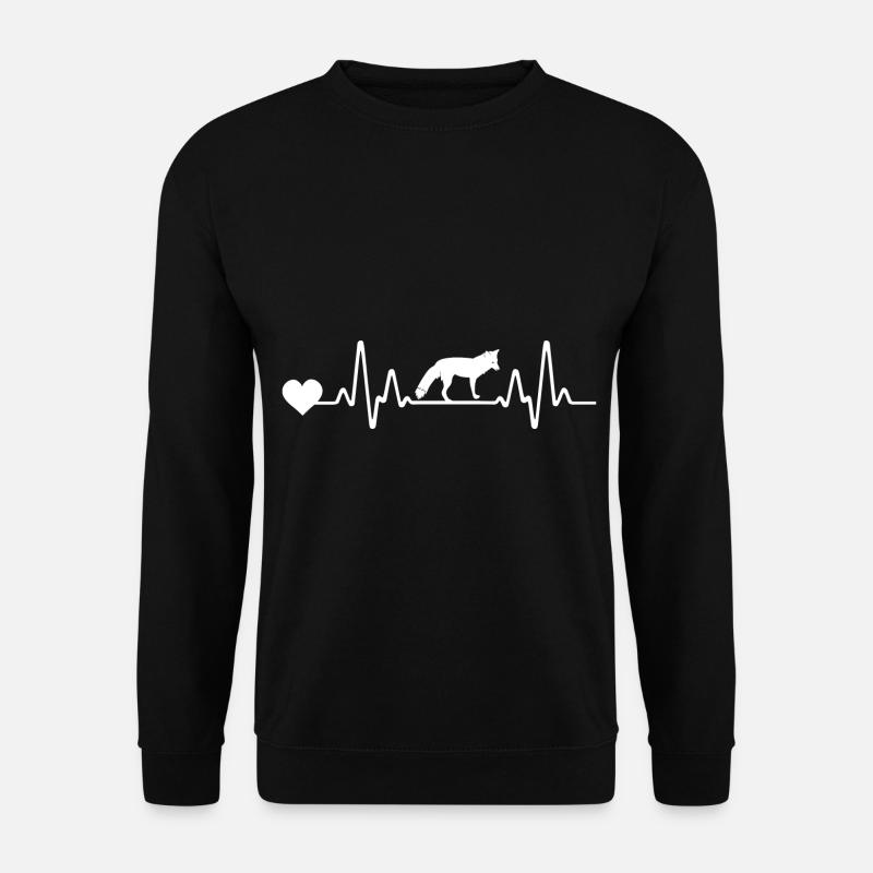 Herzschlag Fuchs - Unisex Pullover - Schwarz