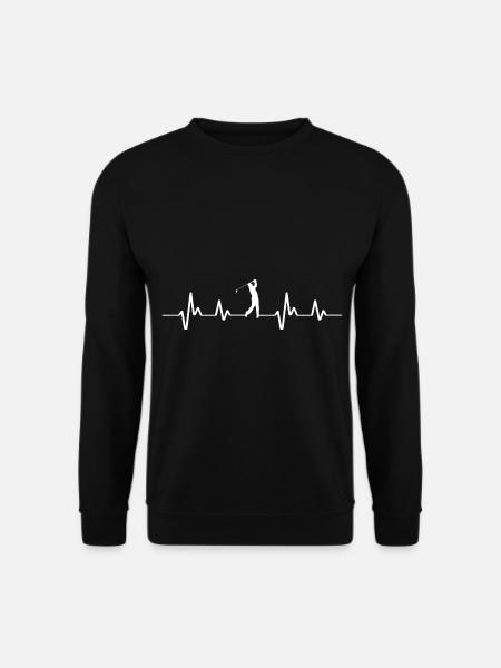Golf Heartbeat Golfing - Unisex Sweatshirt - black
