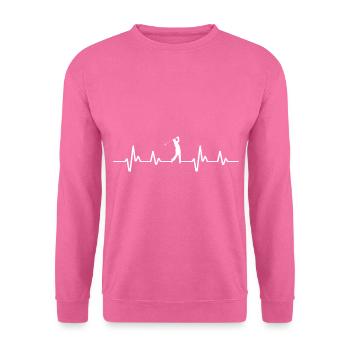 Golf Heartbeat Golfing - Unisex Pullover - Pink - Vorne