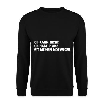 Pferd Reitsport Reiten Pferdesport Norweger - Unisex Pullover - Schwarz - Vorne - Alina (178cm) & Michal (187cm)