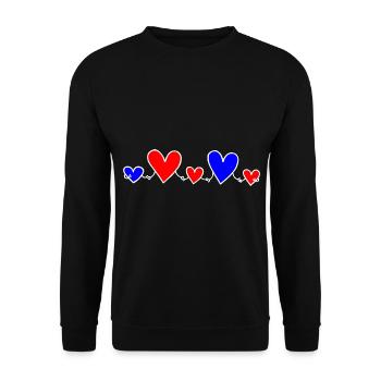 Family 3 Children Parents 1 Son 2 Daughters Heart - Unisex Sweatshirt - black - Front - Alina (178cm) & Michal (187cm)