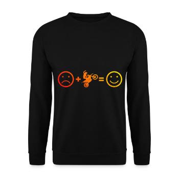 Dirt Biker Men's Dirt Bike Dirt Bike Motocross - Unisex Sweatshirt - black - Front - Alina (178cm) & Michal (187cm)