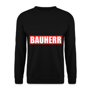 Bauherr - Unisex Pullover - Schwarz - Vorne - Alina (178cm) & Michal (187cm)